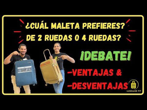 ¿Qué diferencia hay entre una maleta de cuatro ruedas y una de dos ruedas?
